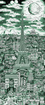 Charles Fazzino 3D Art Charles Fazzino 3D Art Midnight in Paris (AP) (Green) (ALU)